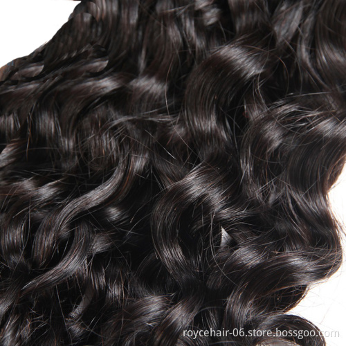 100% Unprocessed Hair Extension Human Hair Brazilian Water Wave Hair Frontal Lace Closure